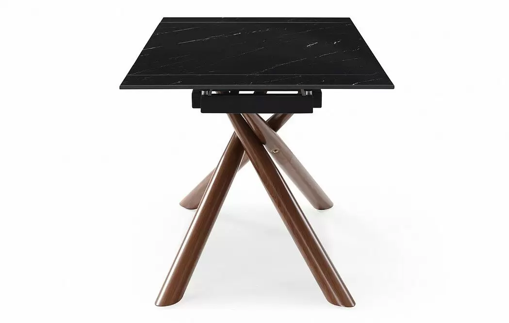 Стол раскладной Ravenna 140-180, черная керамика/орех - фото 14