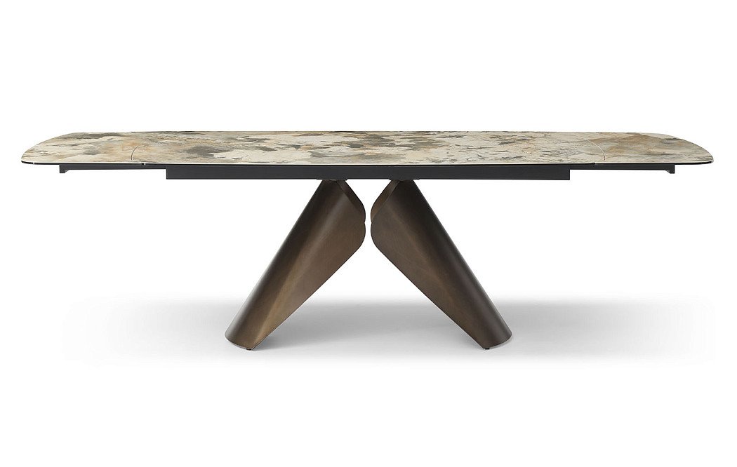 Стол раскладной Memphis 180-260, охристая керамика/медь - фото 5