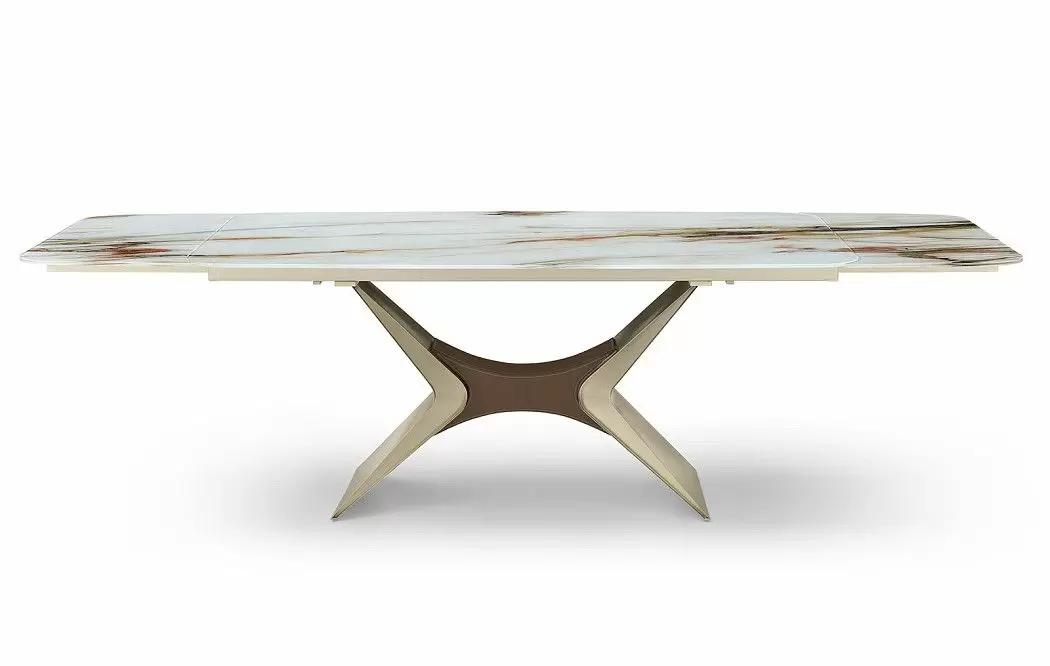 Стол раскладной Richard 180-270, стекло 3D/шампань - фото 9