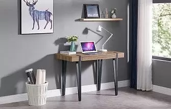 Стол письменный Project, орех/черный