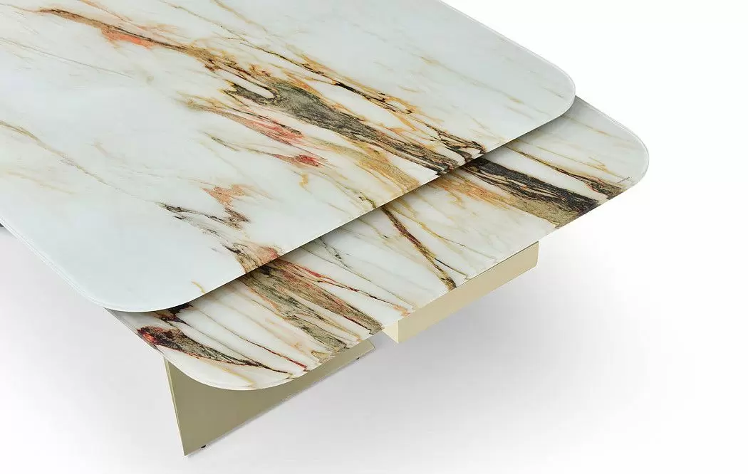 Стол раскладной Richard 180-270, стекло 3D/шампань - фото 7