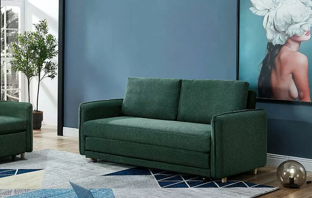 Диван-кровать Arizona 3-х местный, темно-зеленый