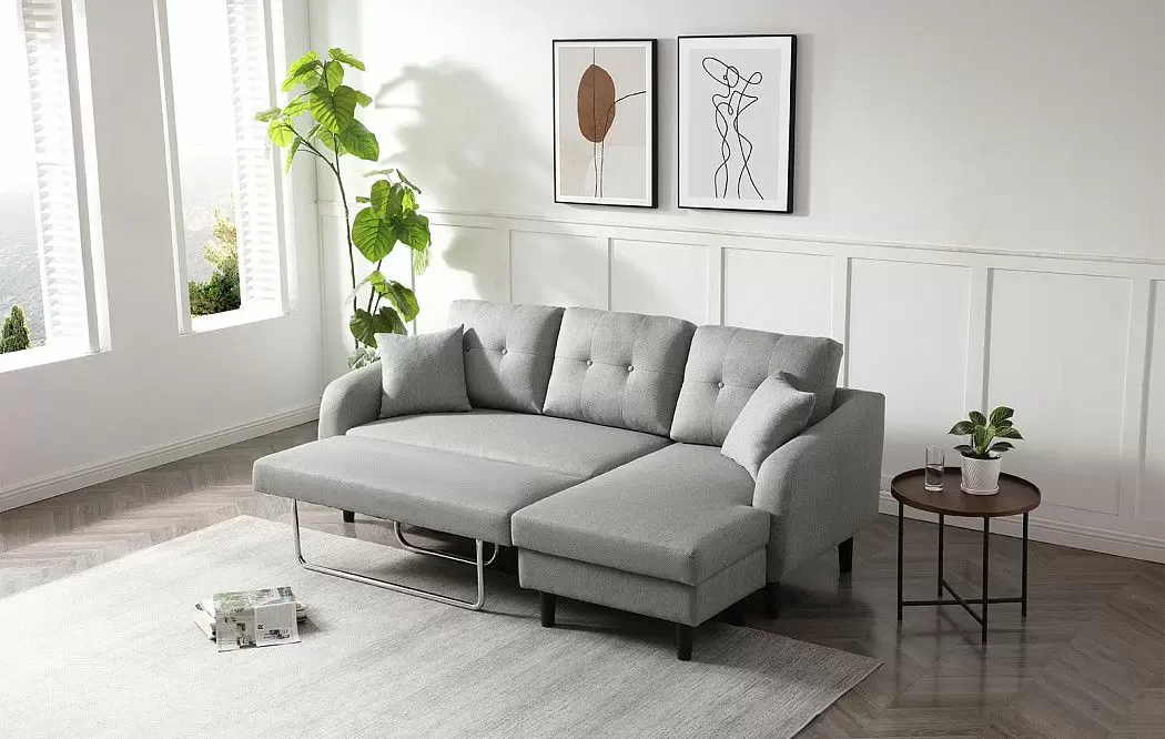 Диван-кровать North угловой (правый), серый - фото 2