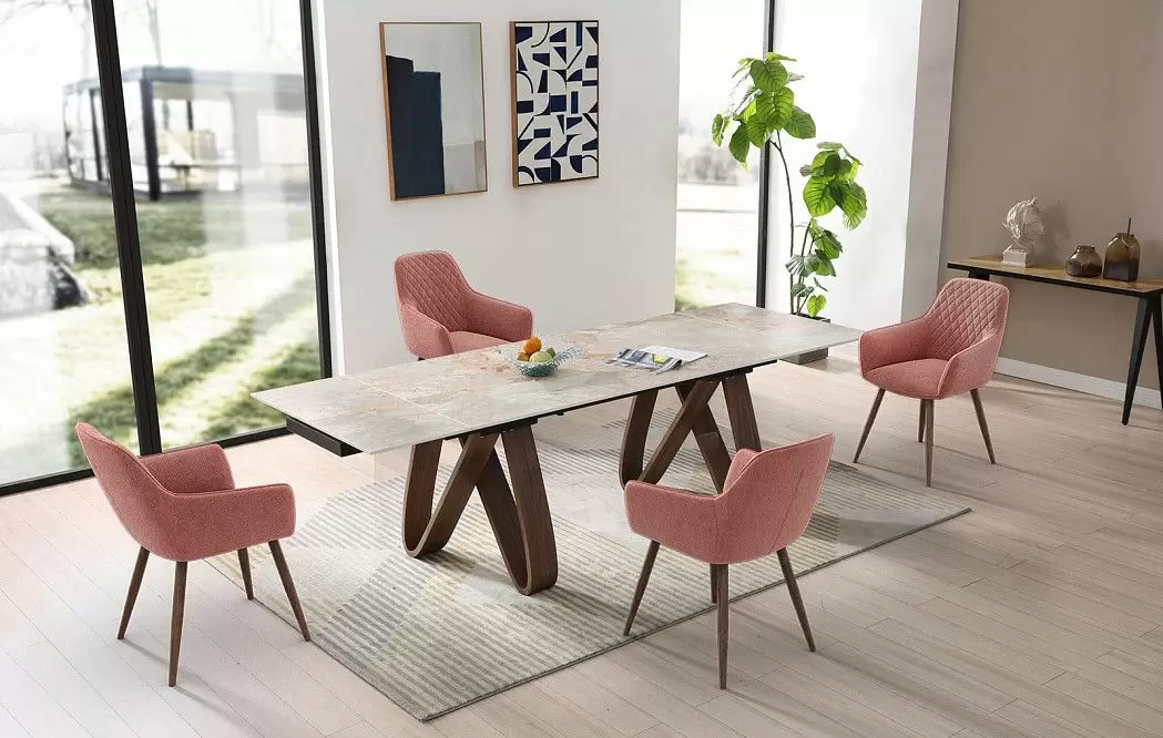 Стол раскладной Lido 180-260, серая керамика/орех - фото 12