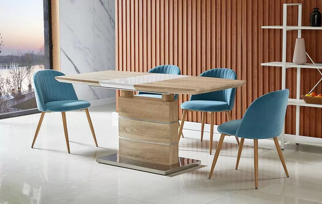 Стол раскладной Verona (140), светлый дуб/белый матовый - фото 5