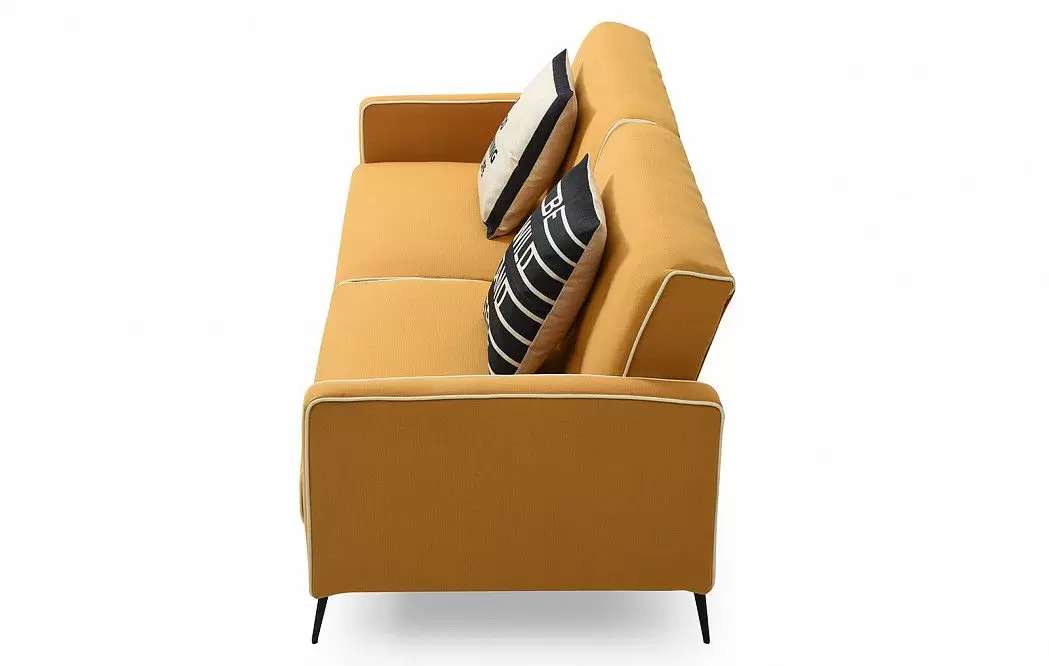 Диван-кровать Lancaster, желтый/белый кант - фото 10