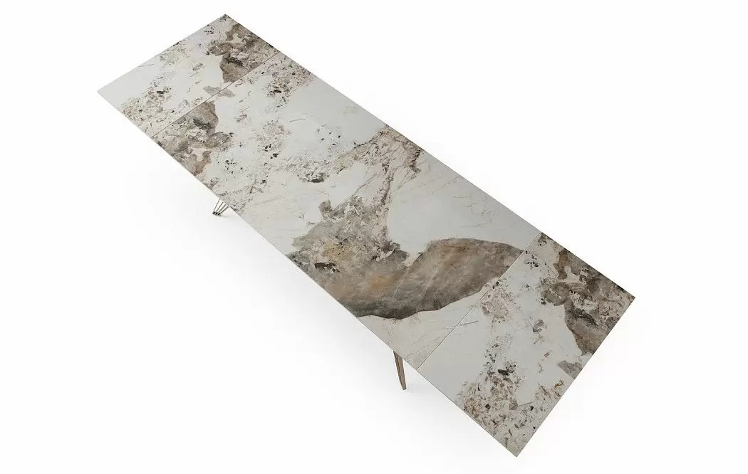 Стол раскладной Parma 160-240, светлая керамика/шампань - фото 8