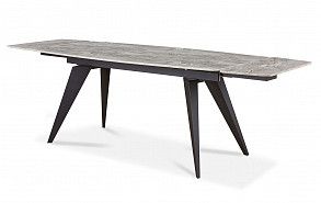 Стол раскладной Ramses 160-230, серый мрамор/черный