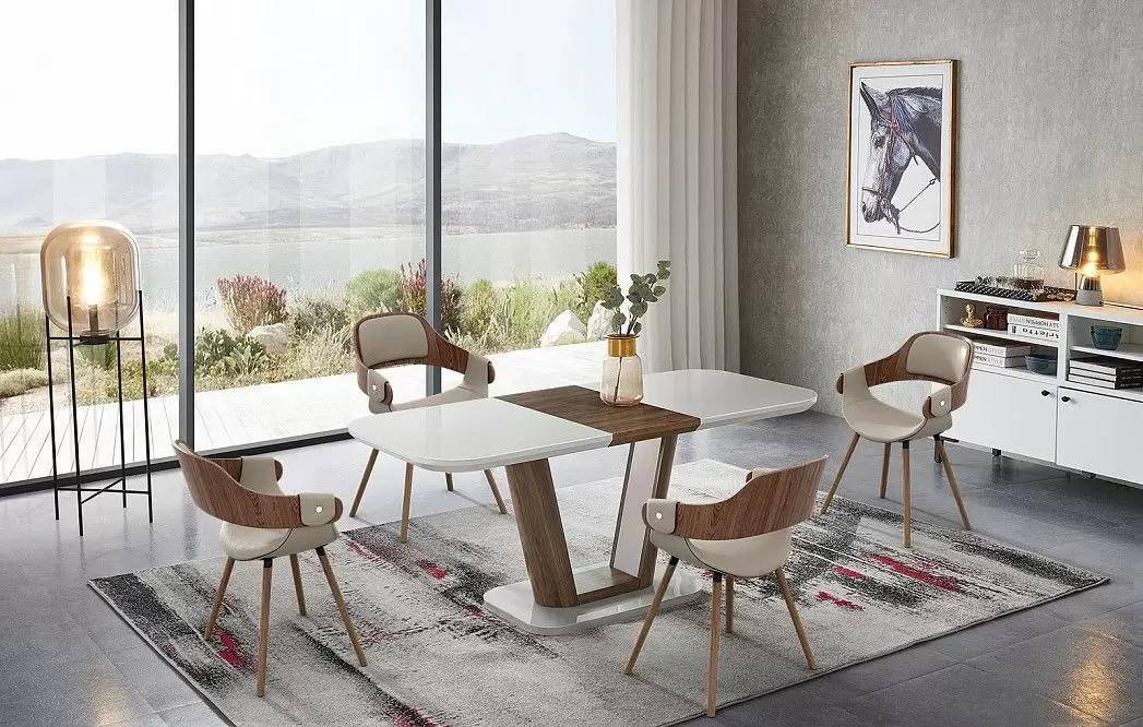 Стул Jody, бежевый/орех - фото 4