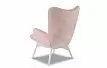 Кресло с оттоманкой Contour, розовый/белый