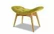 Кресло с оттоманкой Contour, желто-зеленый