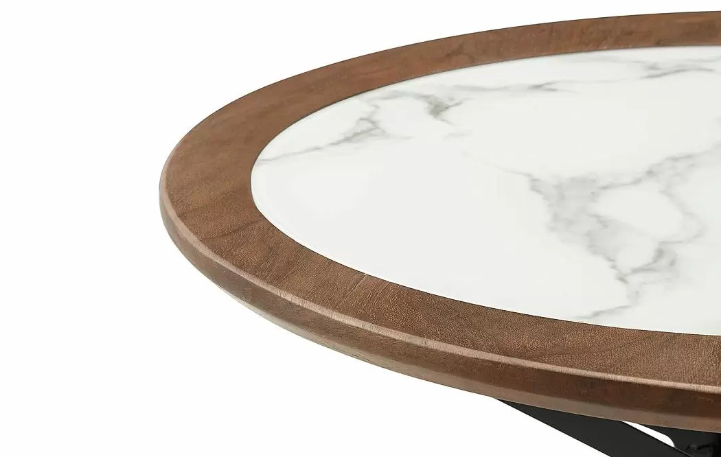 Стол журнальный Nicole (80), орех/керамика - фото 5