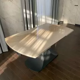 Стол раскладной Claudia 160-240, бежевая керамика