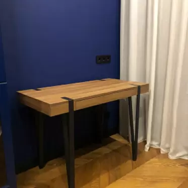 Стол письменный Project, орех/черный