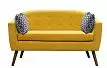 Комплект мягкой мебели Florence, желтый шафран/орех