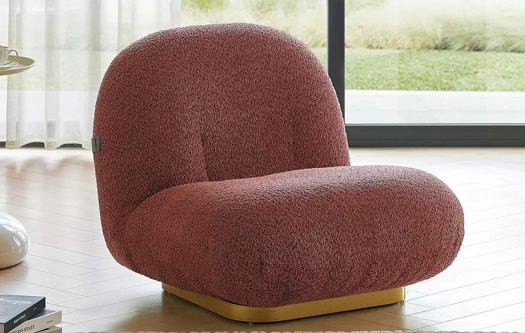 Кресло Cloud, марсала/золото