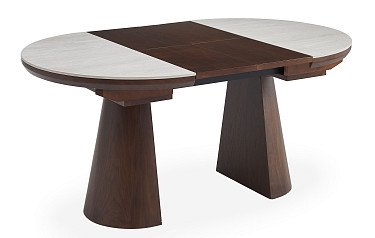 Стол раскладной Judy 100/130/160, керамика/орех