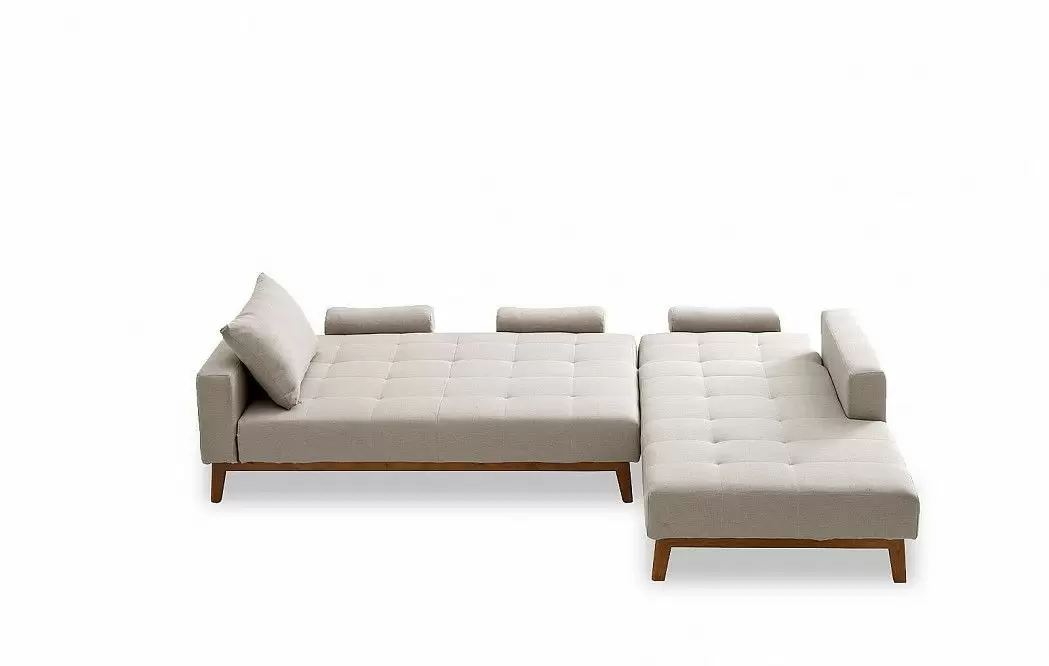 Диван-кровать Summer угловой (правый), бежевый - фото 17