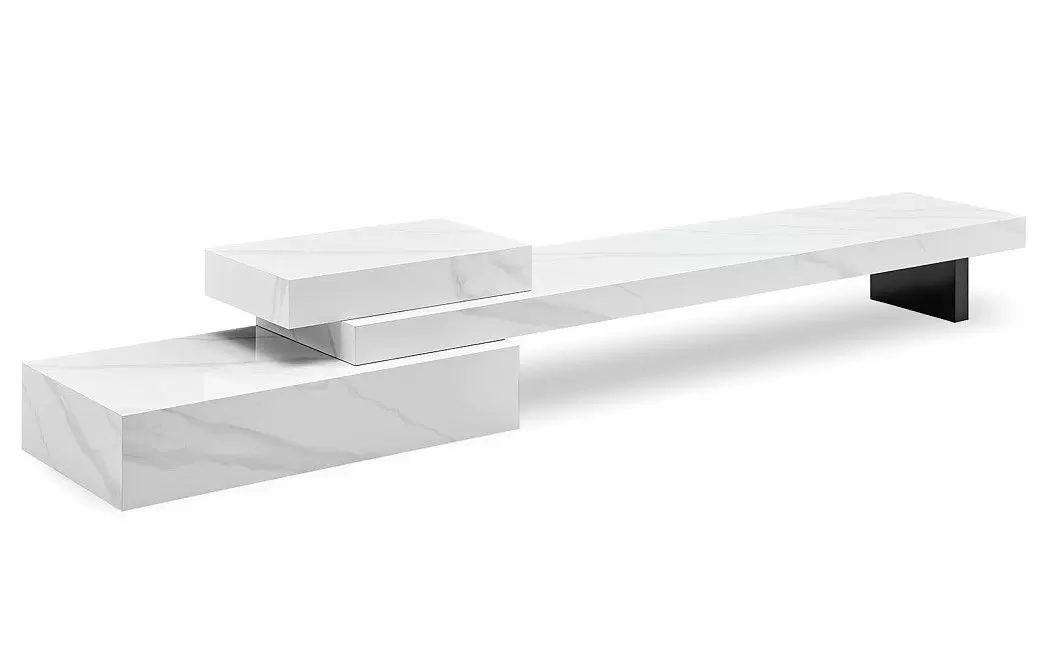 ТВ Тумба Gabrielle, белый камень - фото 4