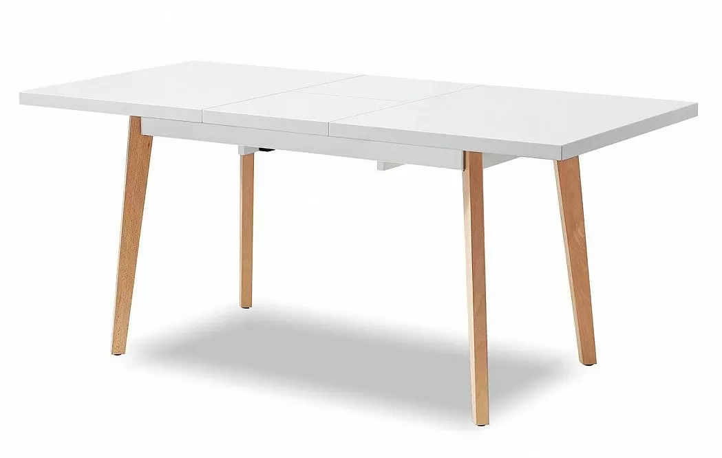 Стол раскладной Pamela 130-170, белый матовый/бук - фото 13