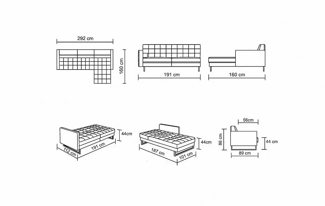 Диван Chicago угловой (правый), серо-коричневый - фото 10