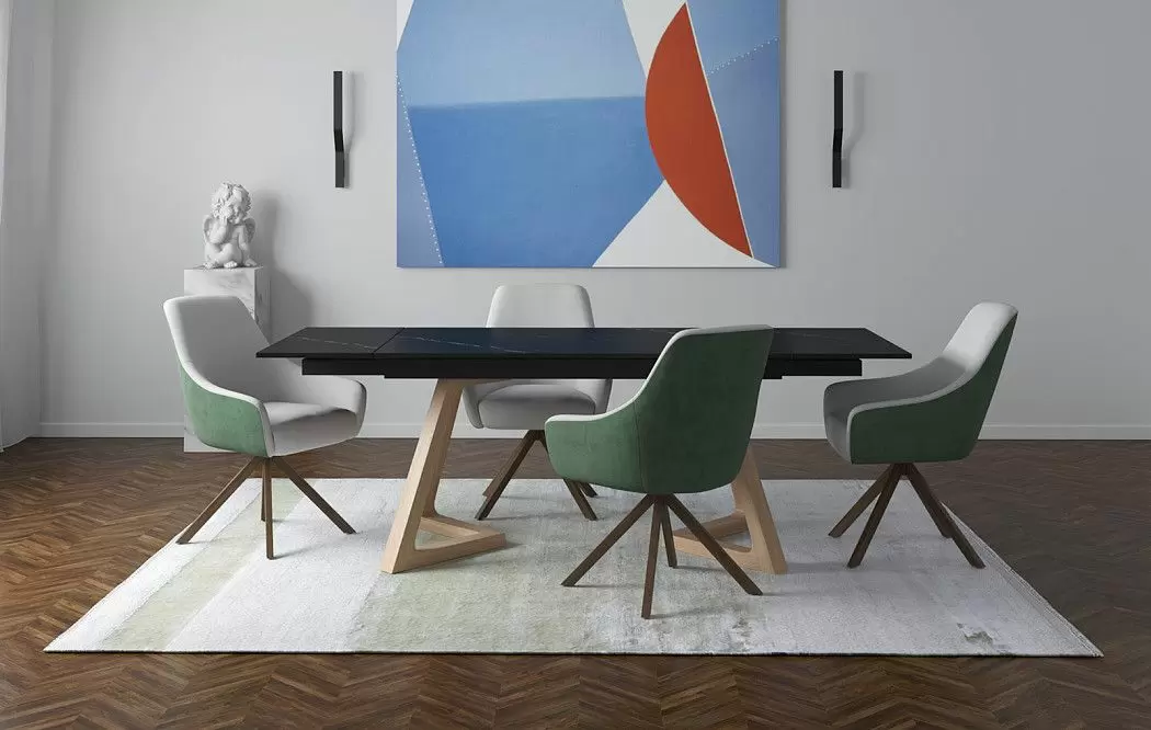 Стол раскладной Sorrento 180-240, черная керамика/ясень - фото 14