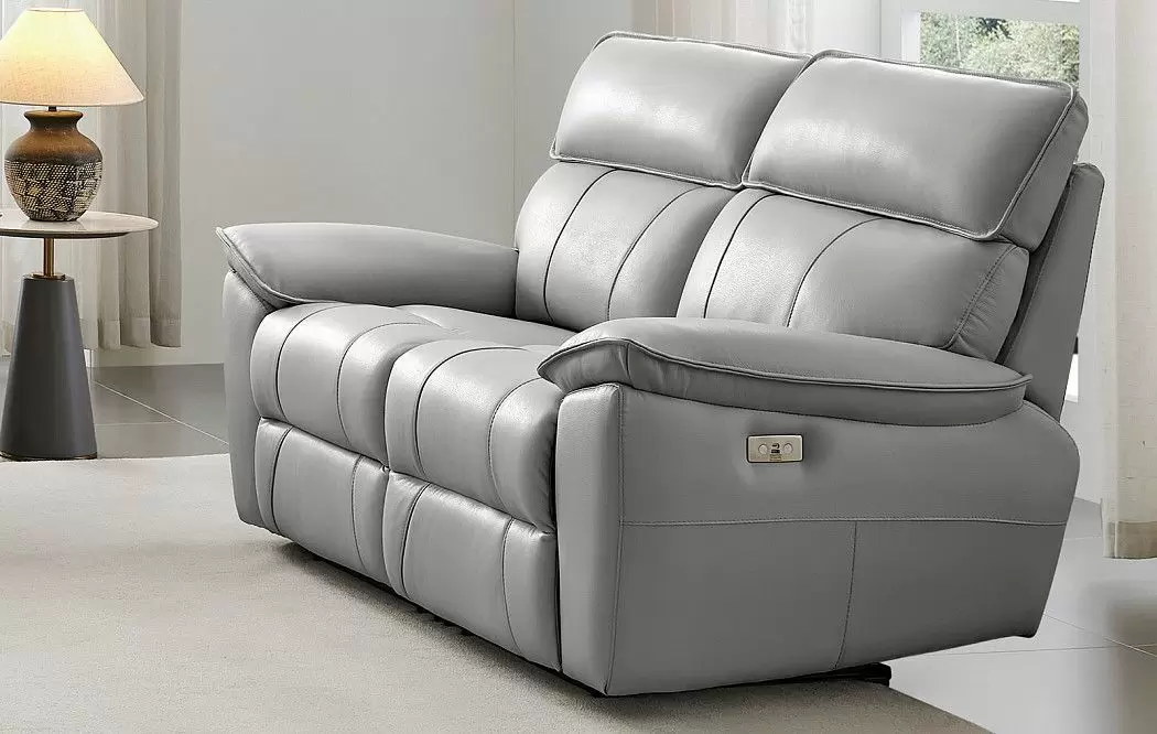 Диван-реклайнер Allison 2-х местный, светло-серый