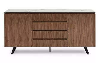 Буфет Nottingham, белая керамика/орех