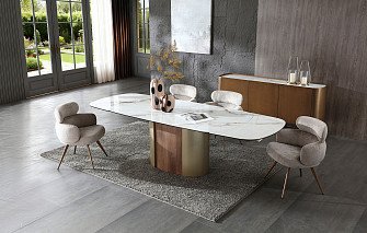 Стол Milan + 4 стула Evy