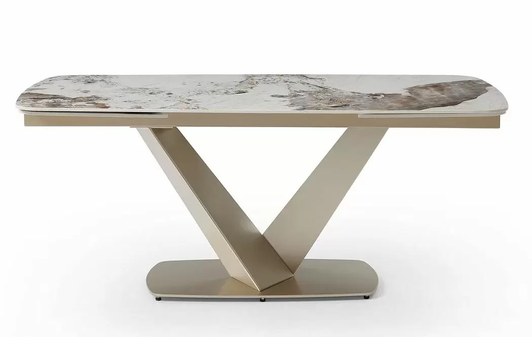 Стол раскладной Victoria 180-280, светлая керамика/шампань - фото 12