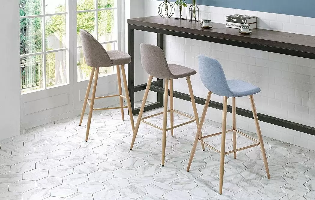 Стул барный Jackson Bar, бежевый/дерево - фото 2