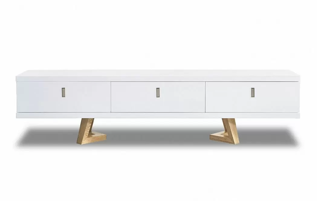 ТВ Тумба Avalon, белый/ясень