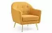 Кресло Carmen, желтый/золотые ножки