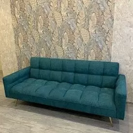 Диван-кровать Madrid, желтый/золотые ножки