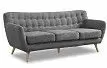Диван Copenhagen 3-х местный, темно-серый пепел (п05-18)