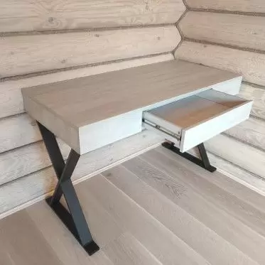 Стол письменный Croft, пепельный дуб/черный