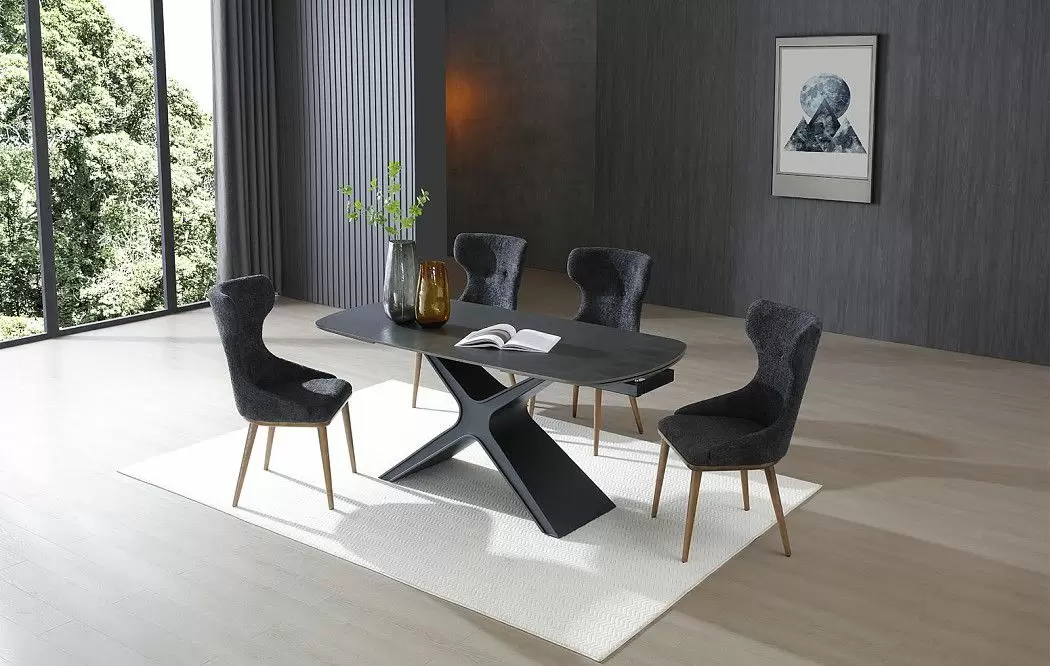 Стол раскладной Charlotta 160-240, черная керамика - фото 7