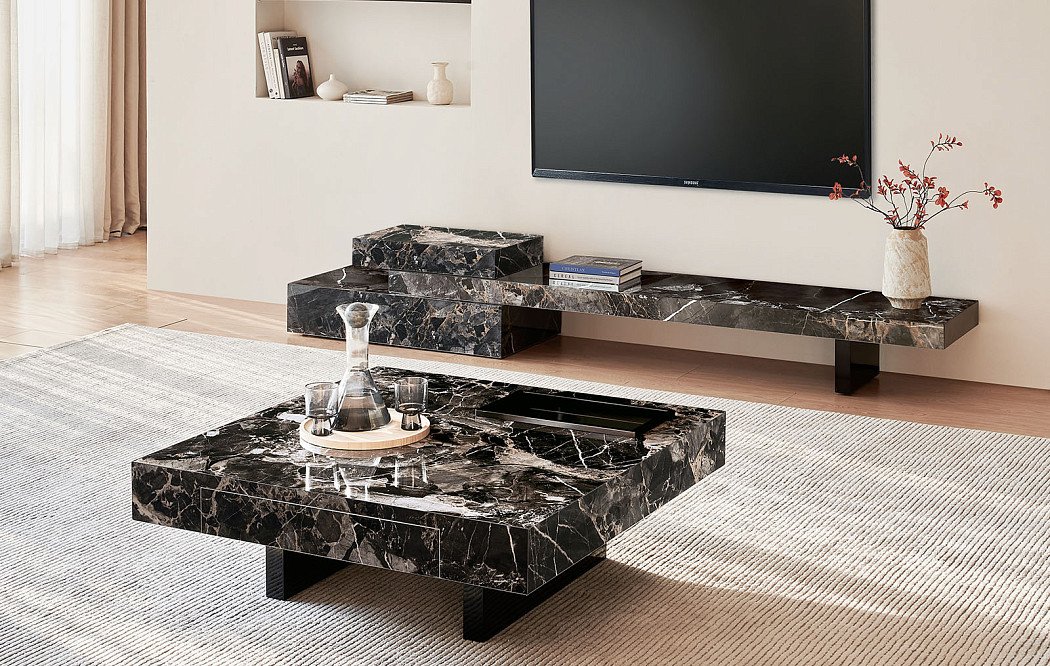 Стол журнальный Gabrielle (100), черный камень - фото 7