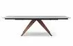 Стол раскладной Valencia 180-260, серая керамика/орех