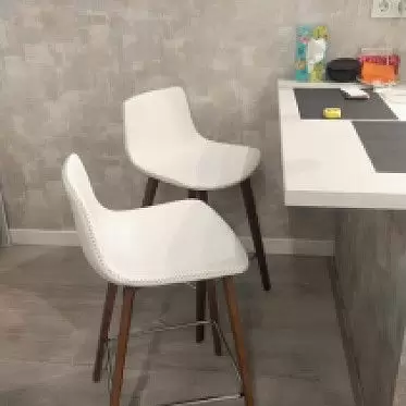 Стул полубарный Janis (61), белый