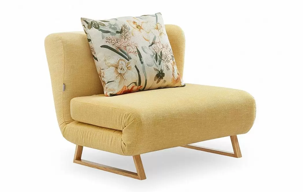 Кресло-кровать Rosy, желтый/цветочный принт - фото 10