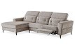 Диван-реклайнер Adeline угловой (левый), серо-бежевый