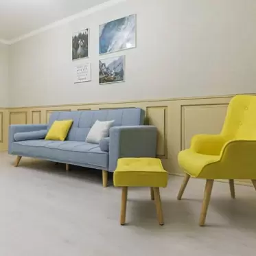 Кресло с оттоманкой Hygge, желтый/натуральный IMG-20200904-WA0024