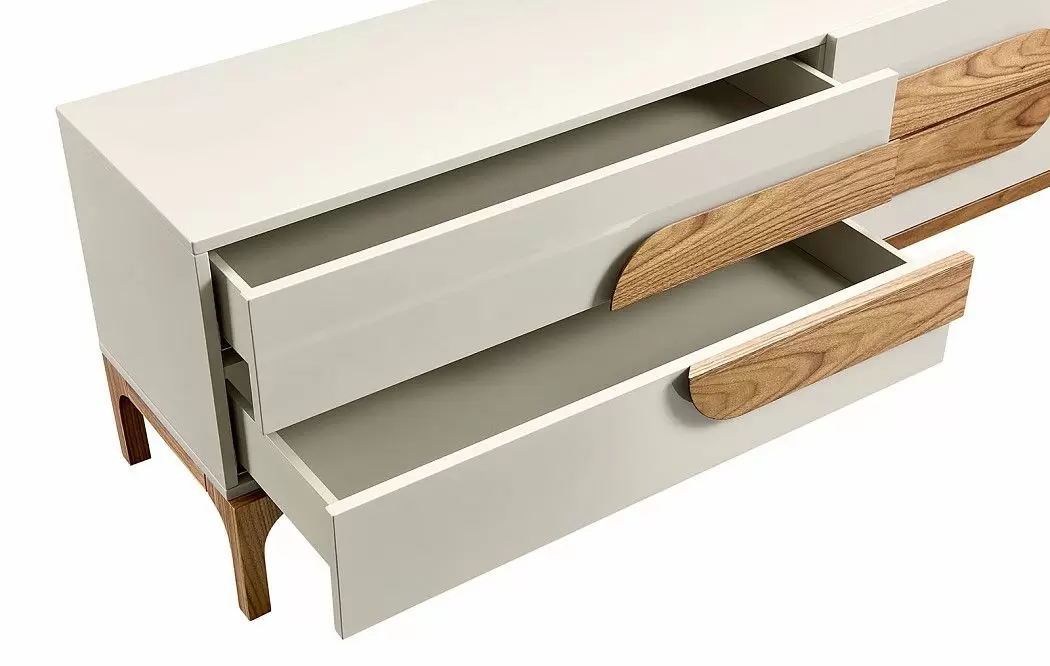 ТВ Тумба Eloisa, слоновая кость/орех - фото 4