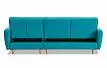 Диван-кровать Riviera угловой правый + оттоманка, бирюзовый