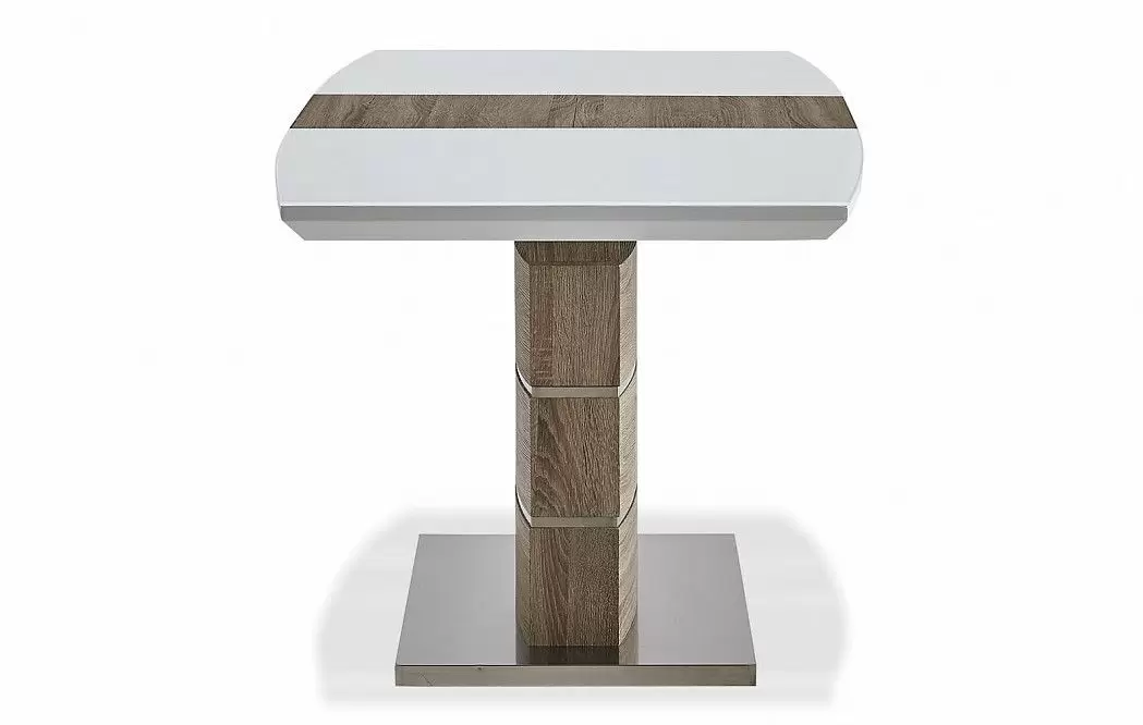 Стол раскладной Arioso Glass (120), белый/дуб - фото 15