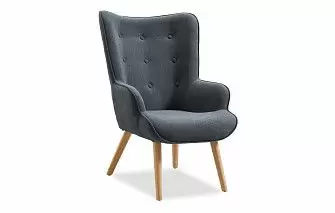 Кресло Hygge, графит/натуральный