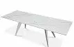 Стол раскладной Ramses 160-230, белый мрамор/хром