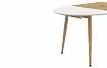 Стол раскладной Margaret 120-200, белый/светлое дерево