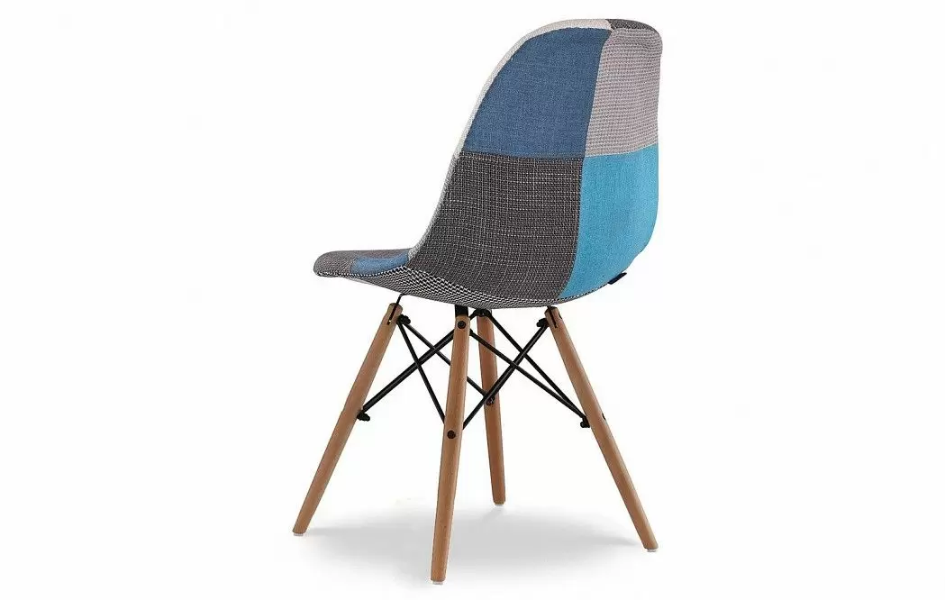 Стул Jolene (в стиле Eames), синий пэчворк - фото 4